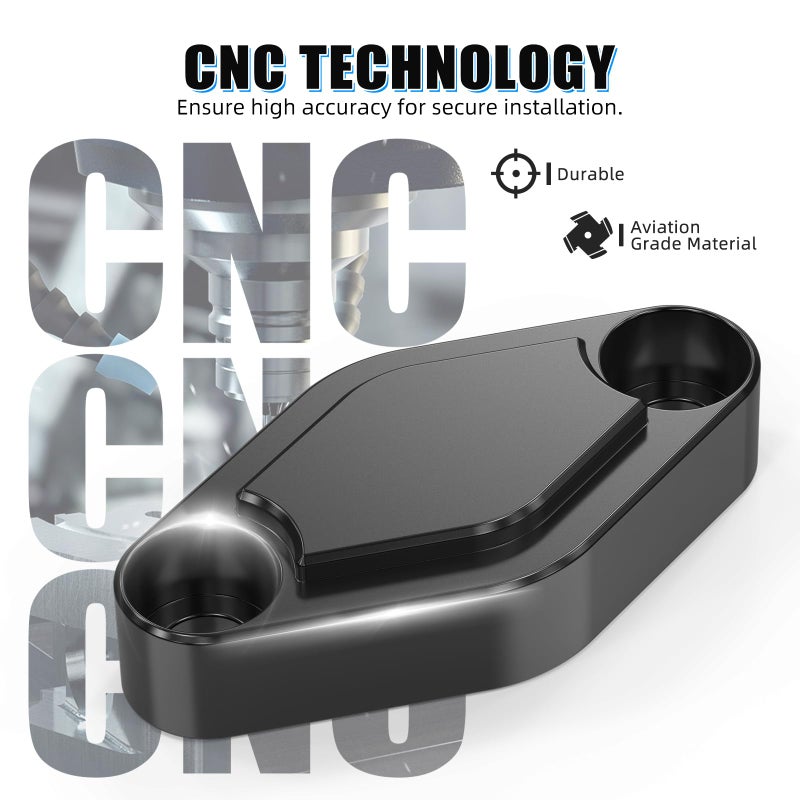 NICECNC Black CNC ATV Parking Brake Block Off Plate Compatible with Raptor 125,250,350,660,700,YFZ450/450R/X,Warrior 350,Banshee 350,TRX 450R/400EX/300EX,LTZ 400/LTR 450,KFX 400/450 - Image 5